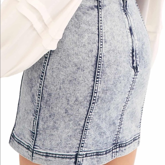Free People | Modern Femme Acid Wash Skirt - Picture 5 of 11